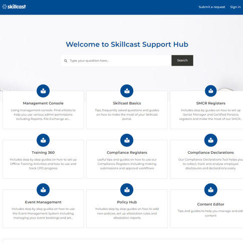 Skillcast Support Hub